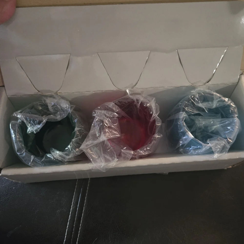 PARTYLITE Holiday Tealight Trio Candle Holders P7259 Set of 3 - Picture 2 of 4